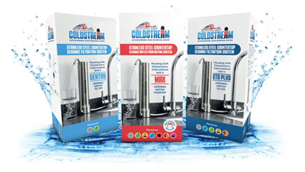 Countertop ceramic water filtration system, connect straight to your sink tap. Coldstream ceramic water filters for kitchen tap.